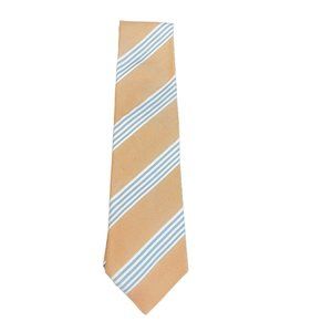 Allea Milano 100% Silk Ten/Blue Stripe Tie Hand Made In Italy, NWT